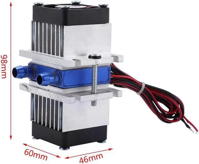 Alt view image 2 of 5 - Hilitand DC 12V Thermoelectric Cooler Peltier, 144W Chip Semiconductor Refrigeration Cooling System Cold Plate Cooler, US Plug(Single Cooler)