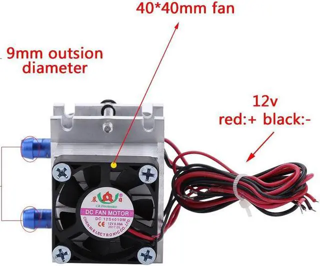 Alt view image 3 of 5 - Hilitand DC 12V Thermoelectric Cooler Peltier, 144W Chip Semiconductor Refrigeration Cooling System Cold Plate Cooler, US Plug(Single Cooler)