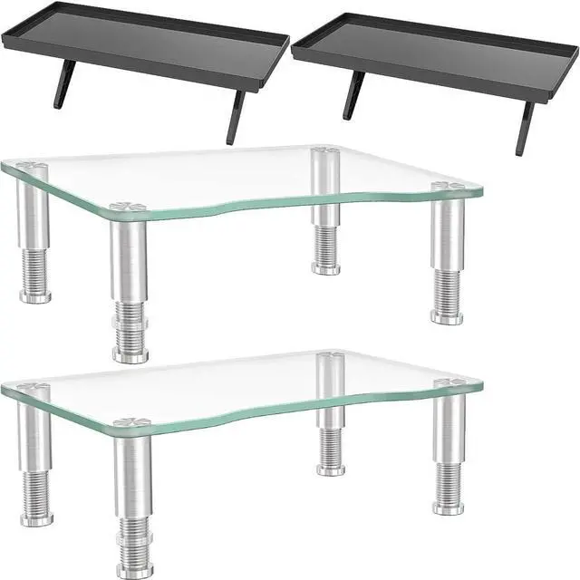 Main image of Computer Monitor Riser with Height Adjustable Multi Media Desktop Stand&Top Shelf TV Mounting Bracket 12 Inch Flat Panel Mount