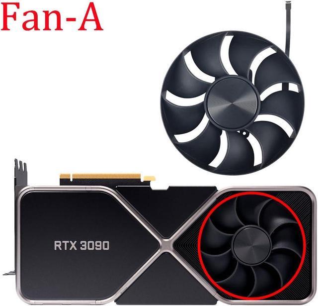 Alt view image 2 of 5 - 110mm Cooling Fan Replacement for Nvidia RTX 3090 FE 3090FE 3090Ti Founders Edition Graphics Card Fan (Fan-A)