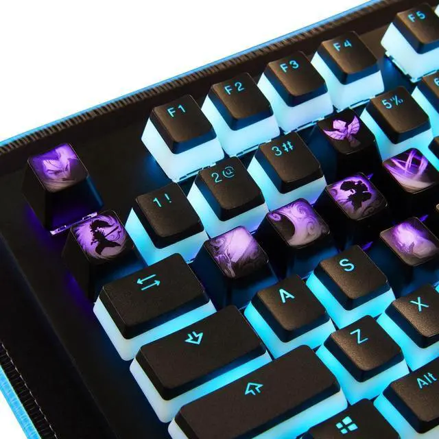 Main image of League of Legends Custom Keycaps (Champion Seraphine) - Laser Engraved with Each Champion's Portrait, Passive, and Skills. Fit with Any Mechanical Keyboard. League of Legends Gift for Gamers