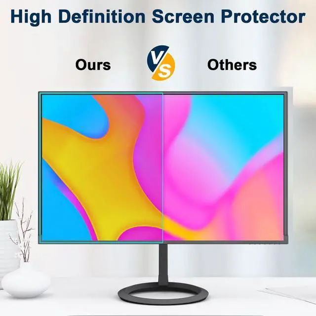 Alt view image 5 of 5 - 21.5 inch Monitor Anti Blue Light Anti Glare Screen Protector for Diagonal 21.5" Desktop Monitor with Aspect Ratio 16:9, Compatible with Dell/HP/Acer/ViewSonic/ASUS/Aoc/Samsung/Sceptre/LG Diagonal 21.
