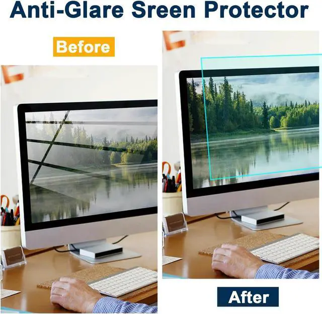 Alt view image 4 of 5 - 21.5 inch Monitor Anti Blue Light Anti Glare Screen Protector for Diagonal 21.5" Desktop Monitor with Aspect Ratio 16:9, Compatible with Dell/HP/Acer/ViewSonic/ASUS/Aoc/Samsung/Sceptre/LG Diagonal 21.