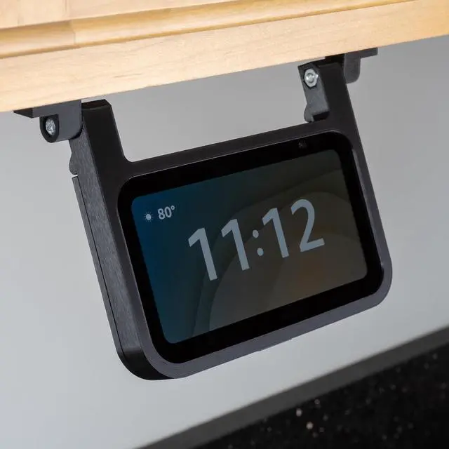 Main image of matterform Echo Show 5 3rd Gen Under Cabinet Kitchen Mount Bracket for Amazon Alexa Devices | Compatible with 3rd Gen 2023 Model | All Hardware Included (Black)