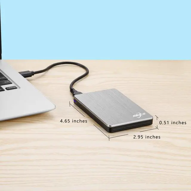 Alt view image 4 of 5 - NRICO 500GB Portable External Hard Drive USB 3.0 HDD 2.5inch Storage Compatible for PC, Mac, Desktop,PS4 (500GB, Grey)
