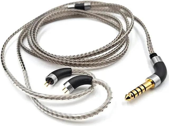 Main image of okcsc 0.75/0.78MM 2Pin Earphone Cable Silver Plated 6N OCC High Purity Beryllium Copper for Final Audio FIIO FH1s JH3 KZ EDX ZST ES4 ED12 ZSR AS10 CCA C10 A3000 MAKE4 IEM Cable with 4.5MM Plug 4FT