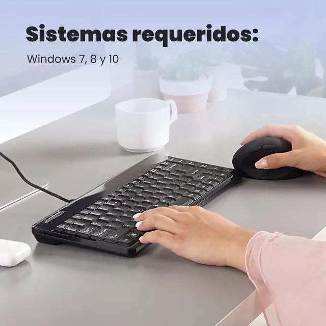 Alt view image 3 of 5 - Perixx PERIBOARD-409U ES - Mini USB Teclado - Negro Brillante - QWERTY Español con Ñ tecla