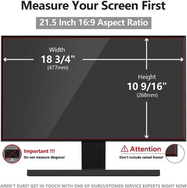 Alt view image 2 of 5 - Pozlle 21.5 Inch Computer Privacy Screen Shield for 16:9 Widescreen Desktop Monitor - Anti-Glare Blue Light Privacy Filter and Anti Spy Privacy Screen Protector Film