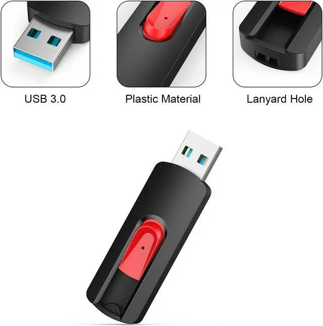 Alt view image 5 of 5 - RAOYI 5 Pack 64GB USB 3.0 Flash Drive, High Speed Memory Stick Thumb Drives Jump Drive Pen Drive for PC Laptop Desktop- 64G Multipack