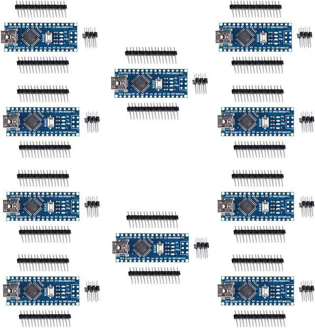 Main image of ACEIRMC for Arduino Nano V3.0, Nano Board CH340/ATmega328P Without USB Cable, Compatible with Arduino Nano V3.0 (10 Pack)