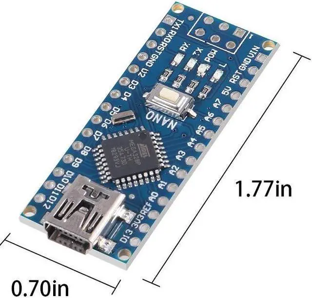 Alt view image 5 of 5 - ACEIRMC for Arduino Nano V3.0, Nano Board CH340/ATmega328P Without USB Cable, Compatible with Arduino Nano V3.0 (10 Pack)