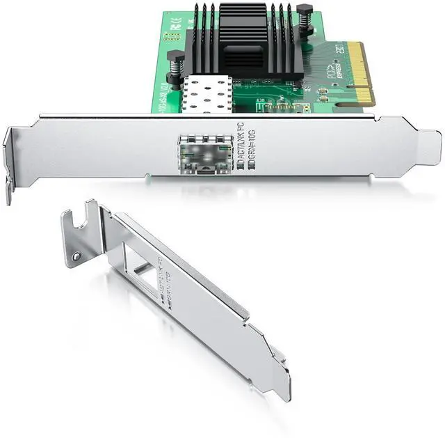 Main image of REDLUX 10GB PCI-e Network Card(NIC) with Intel 82599EN Chip, Single SFP+ Port, Compare to Intel X520-DA1, PCIE 2.0 X8, Support Windows/Windows Server/Linux/Vmware Esxi