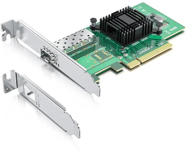 Alt view image 3 of 5 - REDLUX 10GB PCI-e Network Card(NIC) with Intel 82599EN Chip, Single SFP+ Port, Compare to Intel X520-DA1, PCIE 2.0 X8, Support Windows/Windows Server/Linux/Vmware Esxi