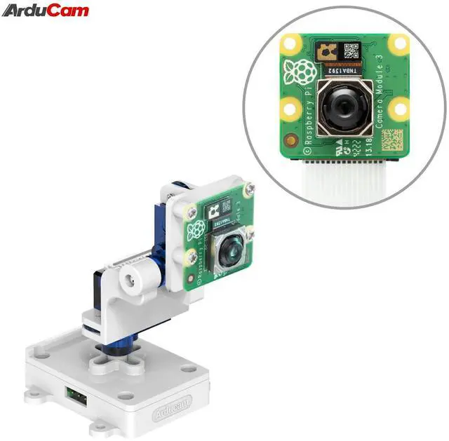 Alt view image 2 of 5 - Arducam Upgraded Camera Pan Tilt Platform Compatible with Raspberry Pi Camera Module 3/V1/V2, Nvidia Jetson Board