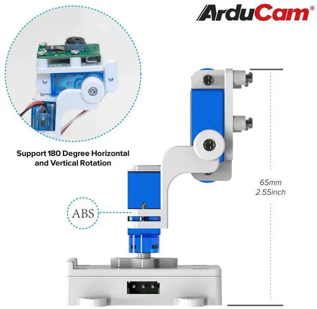 Alt view image 5 of 5 - Arducam Upgraded Camera Pan Tilt Platform Compatible with Raspberry Pi Camera Module 3/V1/V2, Nvidia Jetson Board