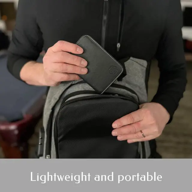 Alt view image 3 of 5 - Soul Technologies Cryptocurrency Hardware Wallet Case  Luxury Crypto Wallet Case Compatible with Ledger Nano X/S Plus  Protective Vegan Leather Hard Case Wallet for Crypto and NFTs (Black Slimline)