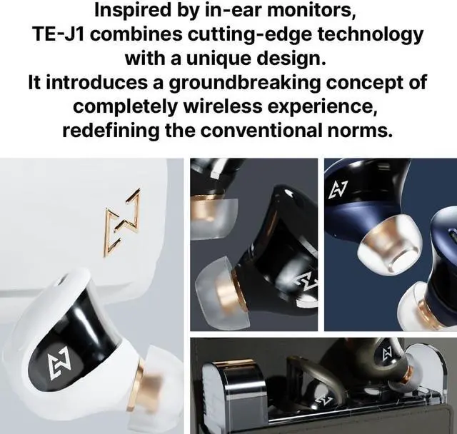 Alt view image 4 of 5 - AVIOT TE-J1 Advanced Hybrid Driver,Hybrid Active Noise Cancelling, High-Resolution Audio, LDAC Support, Equipped with BA Drivers, Multipoint, Up to 28 Hours Playback, IPX4 Waterproof (Navy)
