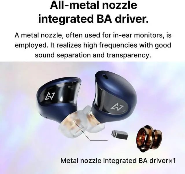 Alt view image 5 of 5 - AVIOT TE-J1 Advanced Hybrid Driver,Hybrid Active Noise Cancelling, High-Resolution Audio, LDAC Support, Equipped with BA Drivers, Multipoint, Up to 28 Hours Playback, IPX4 Waterproof (Navy)