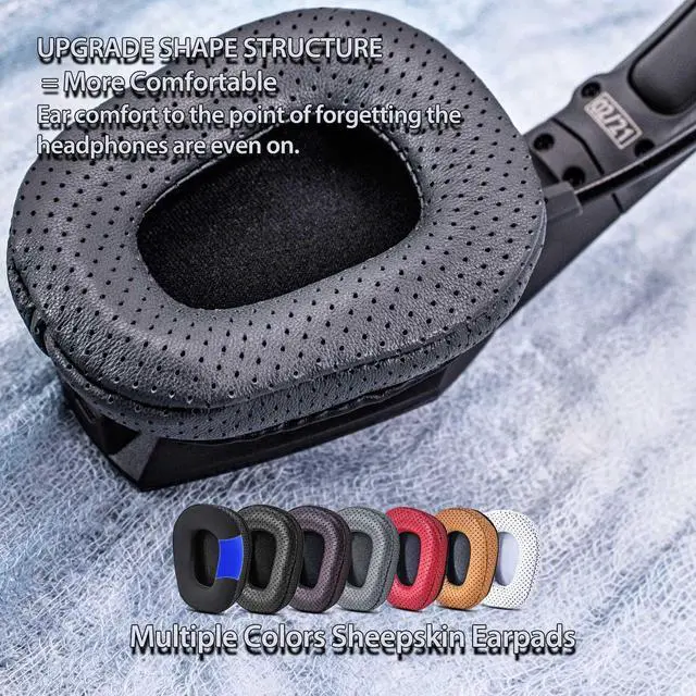 Alt view image 4 of 5 - B450-XT B550-XT Replacement Ear Pads Sheepskin Leather Ear Cushion Compatible with B450-XT B550XT Headset I B450 B550 XT Kit Accessories (Grey)