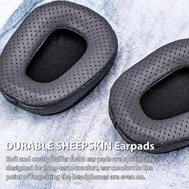 Alt view image 5 of 5 - B450-XT B550-XT Replacement Ear Pads Sheepskin Leather Ear Cushion Compatible with B450-XT B550XT Headset I B450 B550 XT Kit Accessories (Grey)