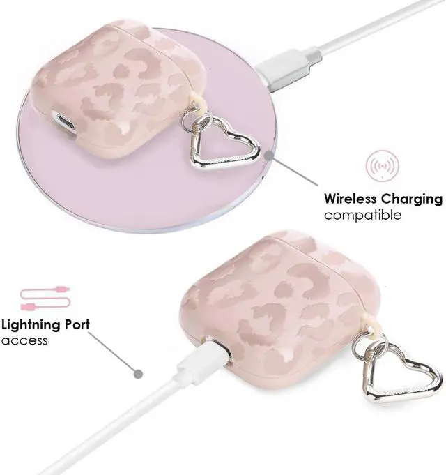 Alt view image 4 of 5 - Velvet Caviar Compatible with AirPods Case 2nd and 1st Generation - Cute Protective Hard Cover for Women - Nude Leopard Cheetah Print