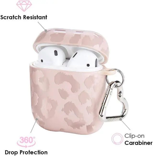 Alt view image 3 of 5 - Velvet Caviar Compatible with AirPods Case 2nd and 1st Generation - Cute Protective Hard Cover for Women - Nude Leopard Cheetah Print