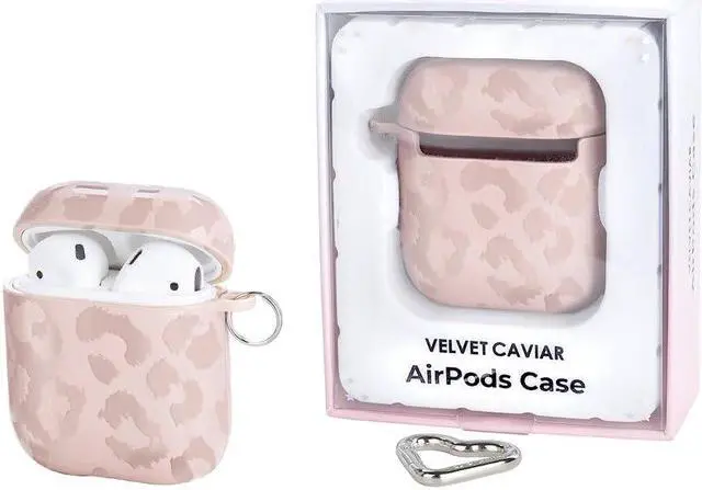 Alt view image 5 of 5 - Velvet Caviar Compatible with AirPods Case 2nd and 1st Generation - Cute Protective Hard Cover for Women - Nude Leopard Cheetah Print