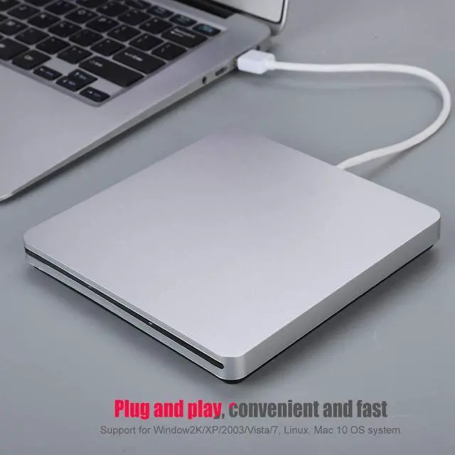 Alt view image 5 of 5 - Wendry USB Ultra Slim External DVD Drive USB 3.0 Data External Slot-Load DVD CD Driver Compatible for System/System
