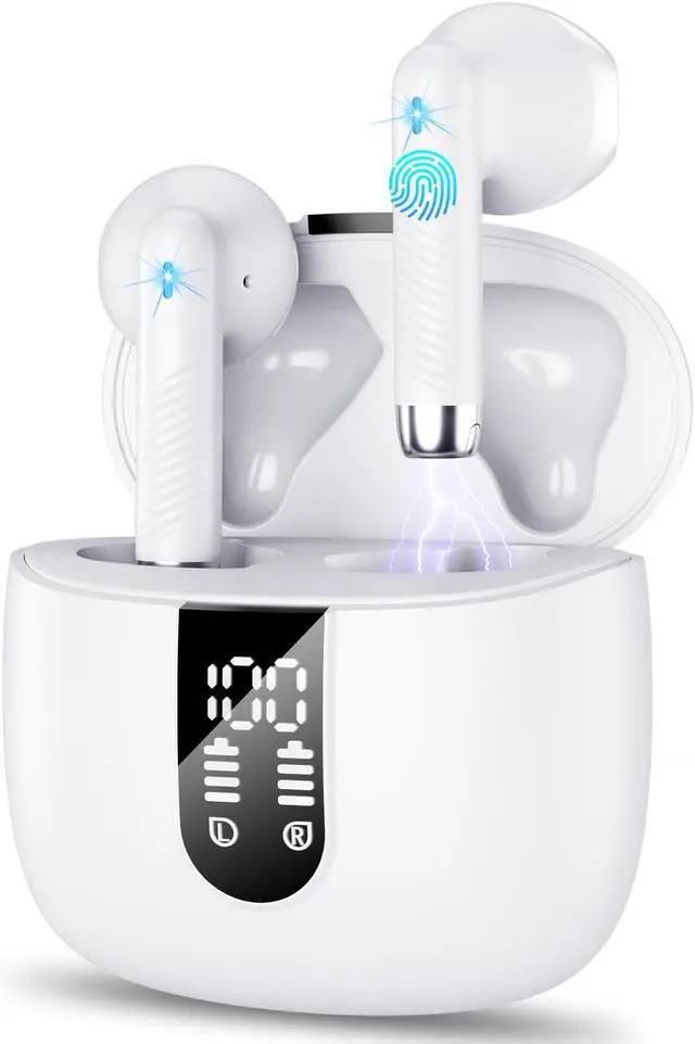 Main image of Wireless Earbud Bluetooth 5.3 Headphones with Clear Sound, 40H Playtime, Sport Earbud Touch Control with LED Digital Display, IP7 Waterproof Bluetooth Earphones Built-in Mic for Android iOS Workout