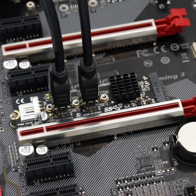 Alt view image 5 of 5 - CY Card 10Gbps Dual Type-E USB 3.1 Front Panel Socket to NVME NGFF M-Key Express Card Adapter for Motherboard