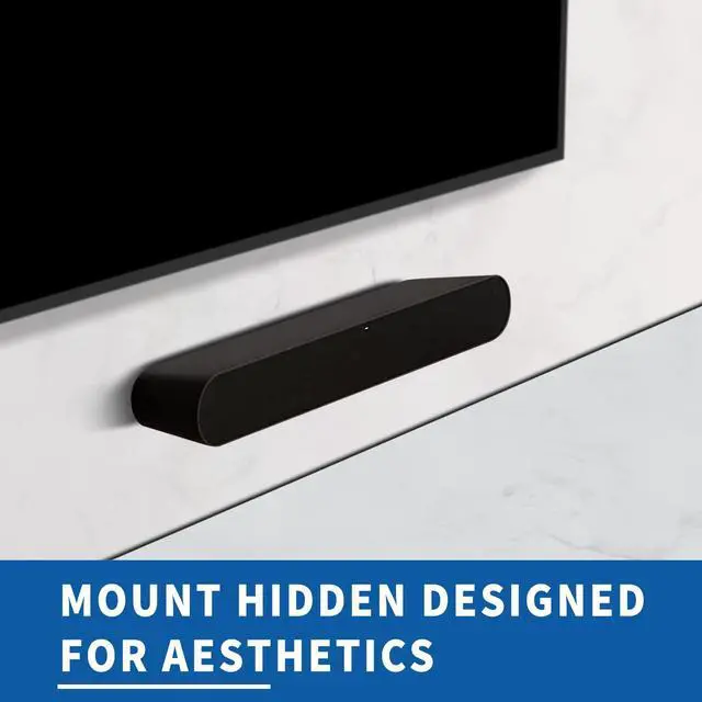 Alt view image 4 of 5 - Yibracki Heavy Duty Soundbar Mount for Sonos Ray Wall Mount - Floating Sound Bar Mounts for Sonos Ray Mount Under TV Mounting Bracket Easy to Install, Black