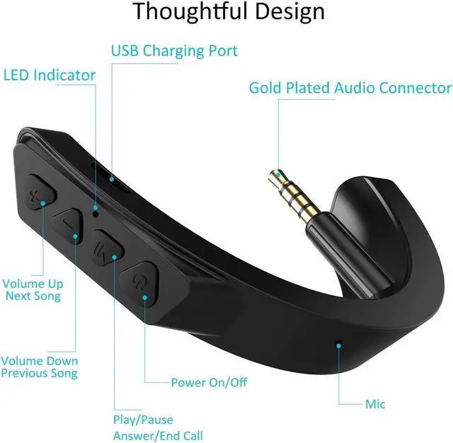 Alt view image 4 of 5 - Wireless Bluetooth Adapter and Ear Pads Replacement for Bose QuietComfort QC25 (Black)
