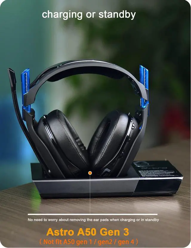 Alt view image 4 of 5 - A50 Gen 3 Mod Kit - defean Replacement Earpads and Headband Compatible with Astro A50 Gen 3 Headset,Ear Cushions, Upgrade High-Density Noise Cancelling Foam, Added Thickness (Black Protein)