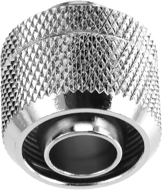 Alt view image 4 of 5 - dracaena.io 6 Pack G1/4" Thread to 3/8" ID, 1/2" OD Compression Fitting for Soft Tubing, Soft Tube Connectors for Computer Water Cooling System, Silver