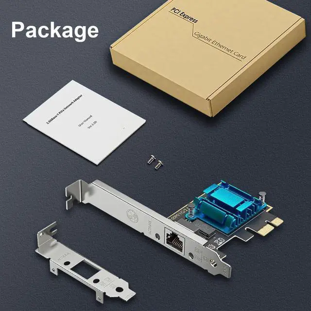 Alt view image 5 of 5 - 2.5GBase-T PCI Express Card 100M/1G/2.5G PCIE Network Card Gigabit Ethernet Card for PC Compatible with Windows 11/10/8/7/XP and Mac OS RJ45 Adapter