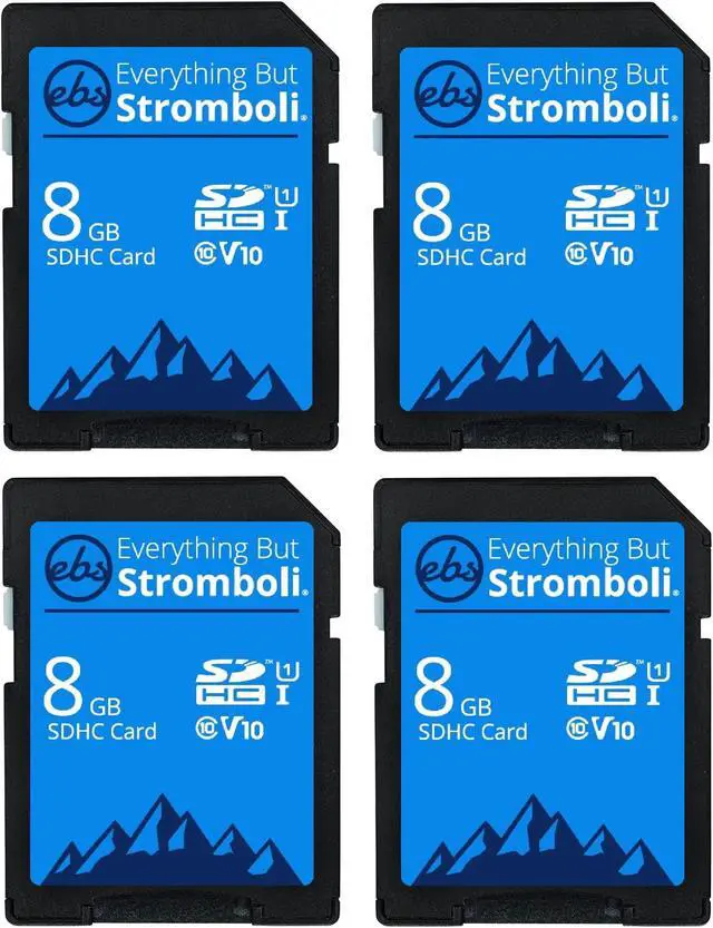 Main image of Everything But Stromboli 4 Pack 8GB SD Cards for Browning Trail Camera Dark Ops, Recon Force, Defender, Spec Ops, Patriot, Strike Force Game Cam SDHC Memory Card