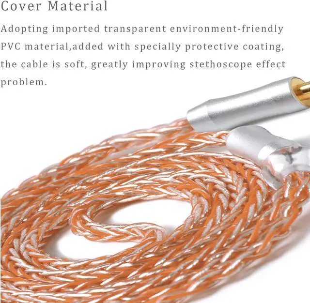 Alt view image 3 of 5 - FEDAI 8-core MMCX Earphone Replacement Cable3.5 MM 4 Pole Single Crystal Copper Earphone Cable Stereo Balance Upgrade Cable for SHURE 846 535 215 315 425 HQ 6 DQSMD 2 MAGAOSIK 5 etc.(mmcx 3.5 mm)