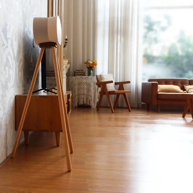Alt view image 5 of 5 - HOOKMEMO Black Walnut Wood Stand Compatible with Sonos Era 300 can be Raised Era 300 Speaker to 40.1 inches, (Walnut+Beech+33inch high+Cable Channel)