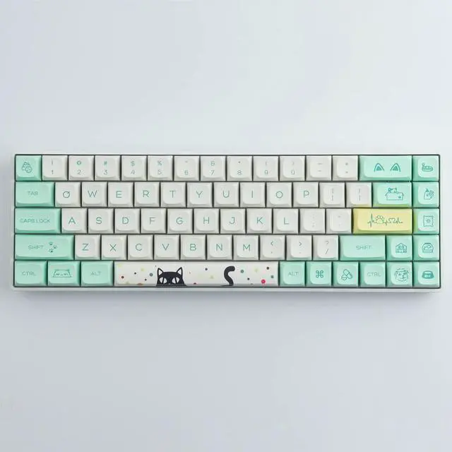 Alt view image 5 of 5 - Hyekit PBT Keycaps 130 Keys Cat Keycaps Dye-Sublimation Cute Keycaps XDA Profile Custom Keycaps for Cherry Gateron MX Switches Mechanical Keyboards