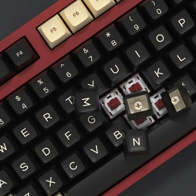 Alt view image 5 of 5 - KBDiy Similar to SA Profile Clone Rome PBT Double Shot Keycap Set,160 Keys Black and White Custom Key Caps Keycaps 60 Percent Retro Keycaps for 61/64/68/84/87/100/104/108 Mechanical Keyboard