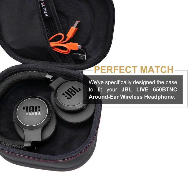 Alt view image 4 of 5 - LTGEM Hard Case for JBL Headphone- Grey // Black