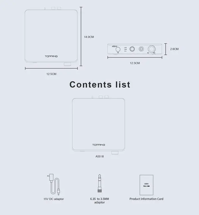 Alt view image 4 of 5 - LEAUDIO Topping A50 III Fantasy HPA for Desktop 4.4 Balanced 3.5 Single-End Power Amplifier (Silver)