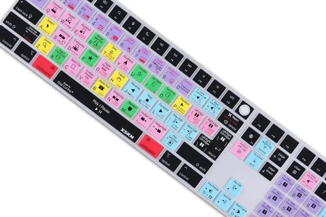 Alt view image 5 of 5 - XSKN Final Cut Pro Shortcut Silicone Keyboard Cover Skin for 2021 Released iMac Magic Keyboard with Touch ID and Numeric Keypad A2520 EU US Common Layout