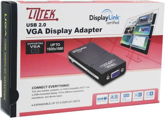 Alt view image 4 of 5 - Liztek GA-2600V USB to VGA Video Graphics Adapter Card