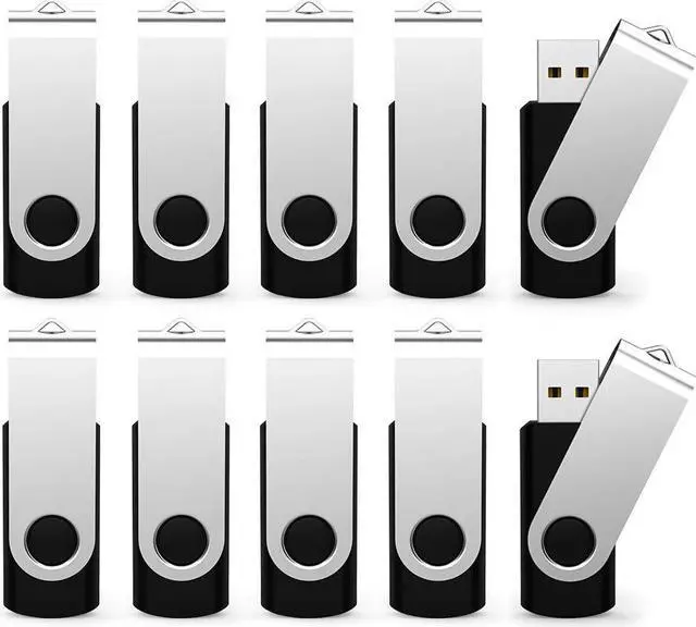 Main image of Maspen 10 Pack 16GB USB Flash Drives Bulk Pack USB 2.0 Thumb Drives Small Capacity Memory Stick Jump Drive Pen Drives (16 GB, 10pcs, Black)