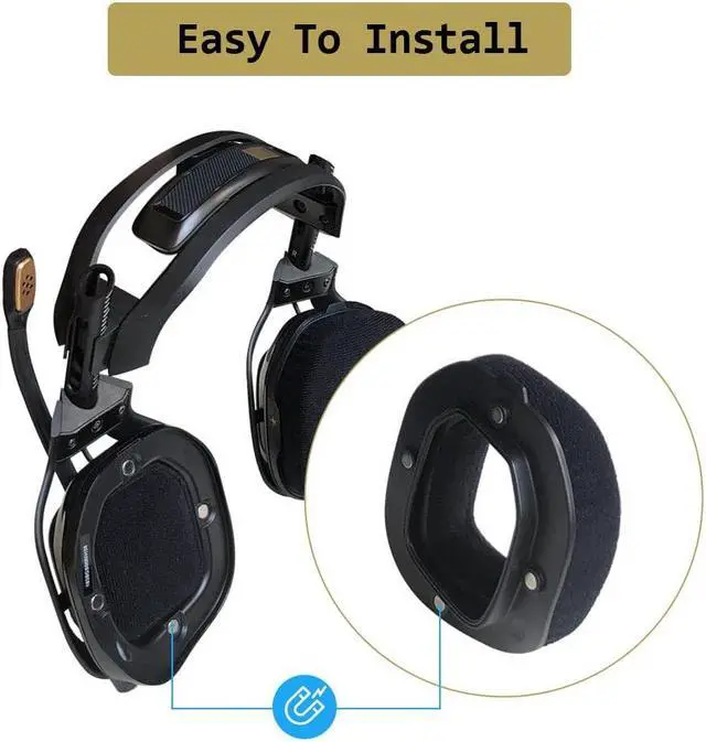 Alt view image 4 of 5 - MQDITH Comfort Velour Replacement Ear Pads Headband Compatible with Astro A40 TR Headset