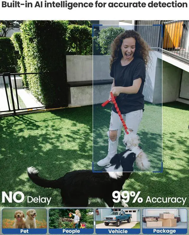 Alt view image 4 of 5 - MUBVIEW Security Cameras Wireless Outdoor - 2 Pack Outdoor Camera Wireless 2K Battery Powered Security Camera Outdoor & Indoor, WiFi Home Camera with Spotlight/Siren/AI Motion Detection/2-Way Talk