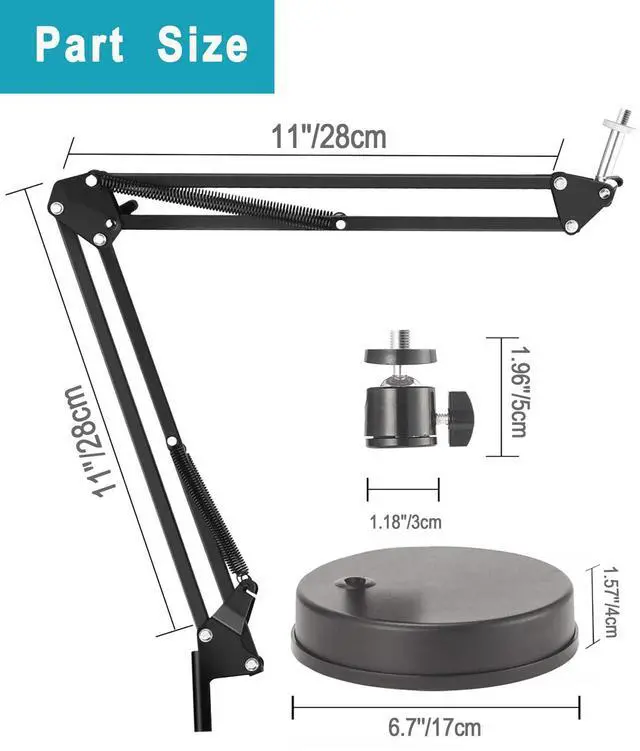 Alt view image 5 of 5 - OXENDURE Webcam Stand,Camera Mount 22 Inch Suspension Boom Scissor Arm Stand,for Webcam C925e C922x C922 C930e C930 C920 C615,Hero 8/7/6/5,Ultra/Pro/Pro 2/Pro 3/Brio 4K,DSLR Camera