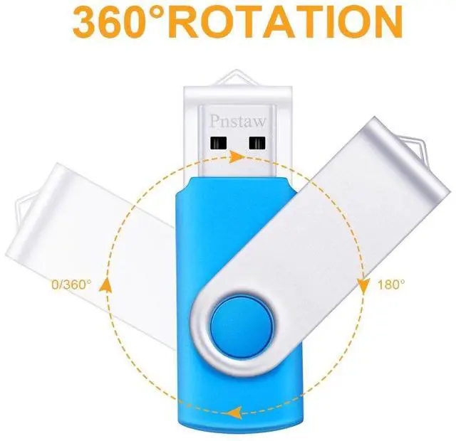 Alt view image 4 of 5 - Flash Drive 16GB USB 2.0 10 Pack Swivel Blank Memory Stick Pnstaw Bulk Thumb Drive Pen Drives Jump Drive for Data Storage, File Sharing(10 Pack,Multi-Color) (16GB)