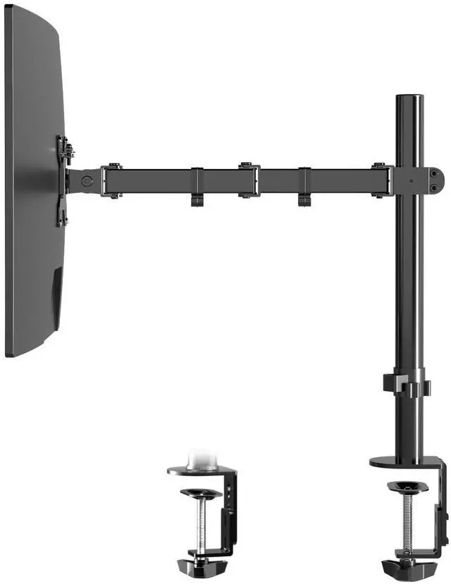 Main image of Pholiten Single Monitor Arm Desk Mount, Holds Screens up to 32 inch,Holds Up to 22lbs,Fully Adjustable Stand with C-Clamp and Grommet Base,100x100 Vesa Monitor Stand